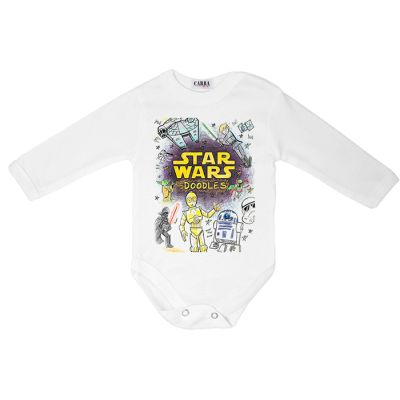 Carra Star Wars Doodles бебешко боди
